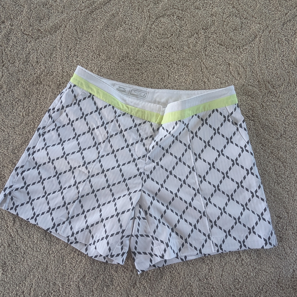 Stylish White and Gray Women's Shorts